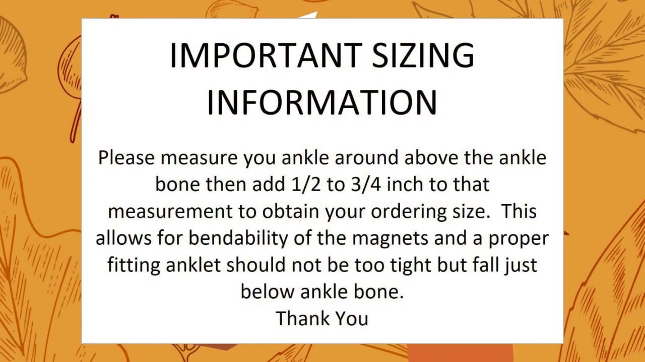 Anklet with high power magnetic beads with rainbow magnetic beads