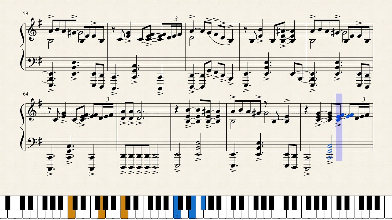 Symphony of Destruction for piano