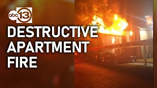 Family of 5 barely escapes fast-moving apartment fire