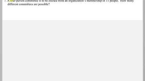 Math 118 : 4.2 #7 (Mathematical Explorations Tutorial : Permutations & Combinations)