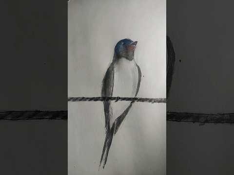 это ласточка#акварель #птицы #рисунок #искусство #birds
