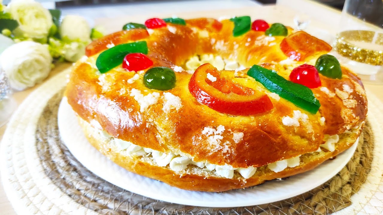 #roscón de reyes facil con harina normal !#recetas_navideñas deliciosas #navidad#recetasfaciles 