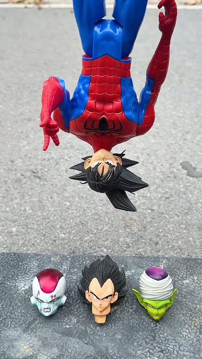 SPIDERMAN Choose Heads Challenge Dragonball ! #goku #vegeta #frieza