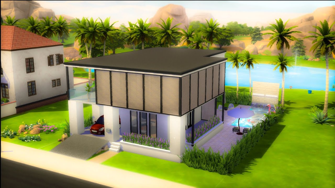 Sims 4 Build No cc - Modern House - Stop Motion - YouTube