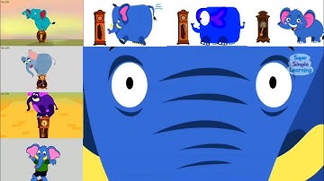 Hickory dickory dock ✳️8 funny elephants🐘😁Effects Sponsored by Preview 2 Effects 📌