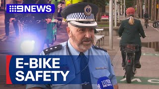 E-Bike Safety Awareness Campaign Launched In Sydney 9 News Australia