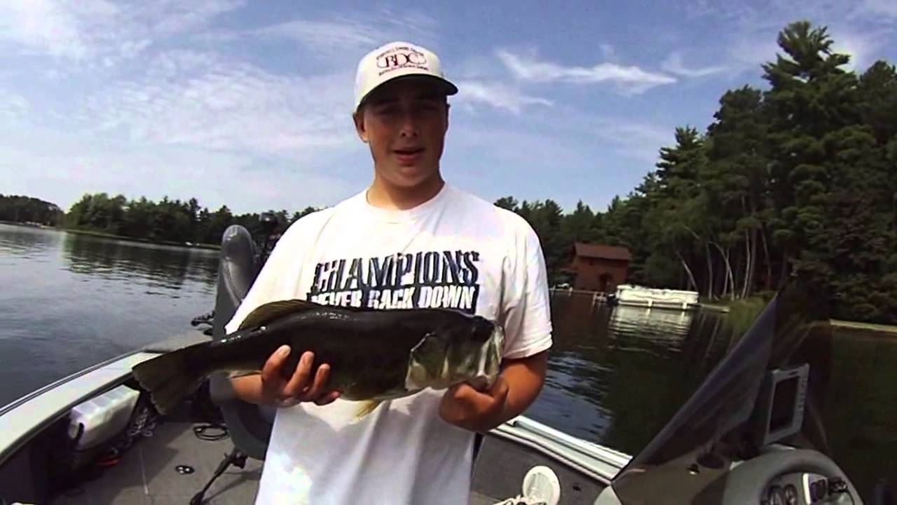 Bass fishing the Minocqua Chain of Lakes, in Wisconsin.