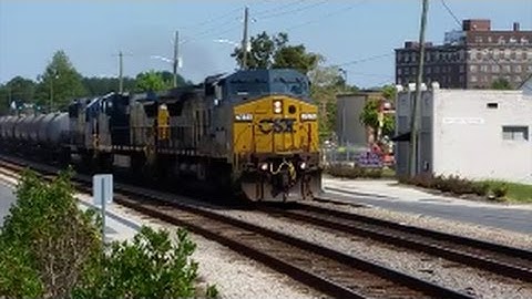 [CSXR]7674 GE CW40-8 GE-CW40-8-SD50-2 Leads Track Speed F707-14 With LOUD K5LA Headed SB In Fay NC