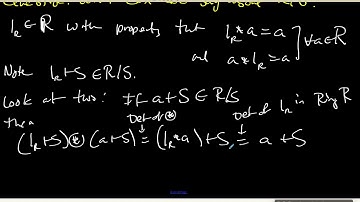 51 If R is a Ring with 1 then R/S is a Ring with 1