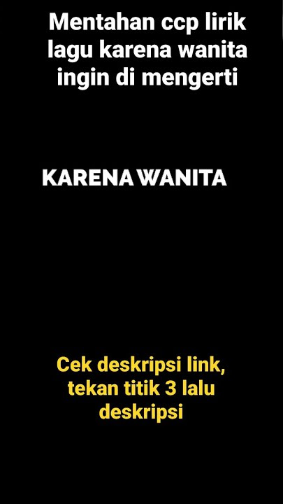 ccp lirik lagu karena wanita ingin di mengerti, yang lagi viral di tiktok#shorts