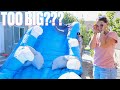 WILL IT FIT? BUILDING A WATERPARK IN OUR BACKYARD | DID WE GO TOO BIG?!