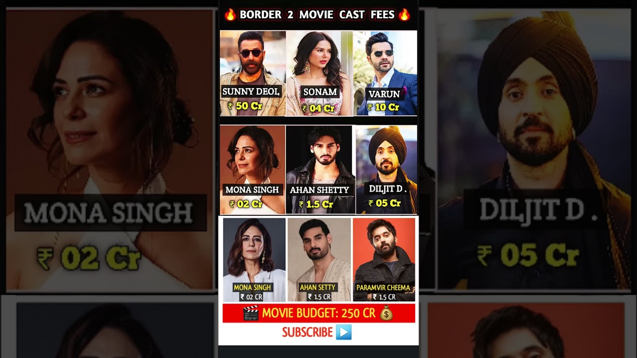 Border 2 Movie Cast Fees Revealed / BORDER vs BORDER 2 🇮🇳  