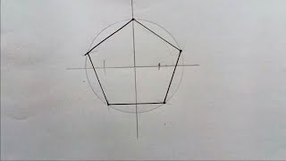 طريقة رسم الشكل الخماسي المنتظم داخل دائرة