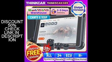 THINKCAR THINKSCAN 689 Car Diagnostic Tools CANFD DOIP Bi-directional ECU Coding 34 Resets Life Free