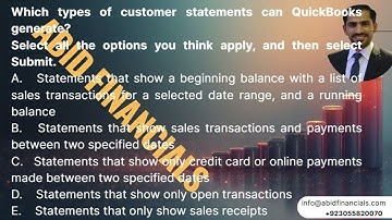 Which types of customer statements can QuickBooks generate?Select all the option