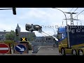 [#0659] WEIRD Moment | An AFK double-trailer + a FLYING low-bed truck!! | ETS2 TruckersMP