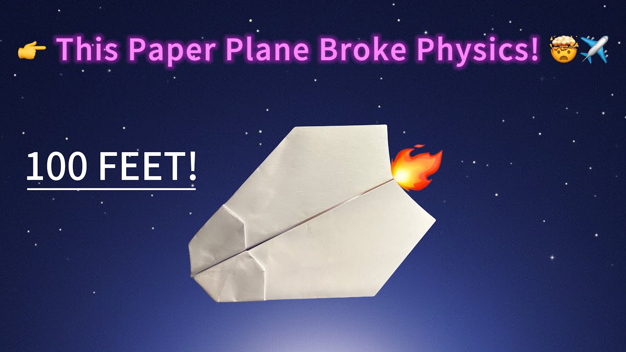 🔥 This Paper Plane Broke Physics… And Flew 100 FEET! 🤯✈️