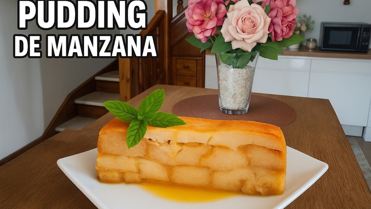 Receta Casera de PUDÍN de MANZANA// ¡Con Sabor a Hogar! Apple pudding