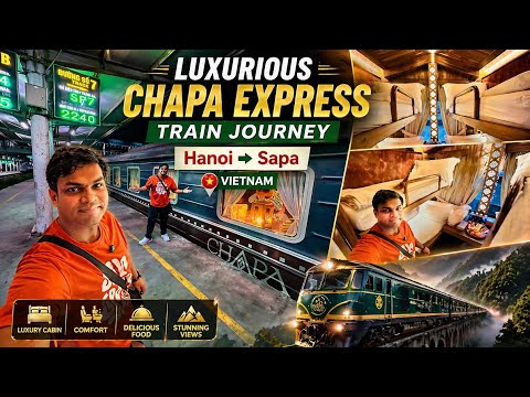MOST LUXURIOUS Chapa Express AC Sleeper Train Journey from Hanoi to Sapa in Vietnam 🇻🇳