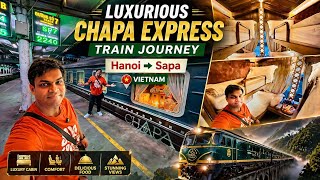 MOST LUXURIOUS Chapa Express AC Sleeper Train Journey from Hanoi to Sapa in Vietnam 🇻🇳  