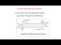 Simple Heat Exchanger Example   Log Mean Temperature Difference