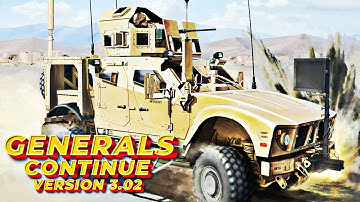 USA Rocket Humvee vs GLA Salvage (GENERALS CONTINUE 3.02 MOD) C&C Generals Zero Hour
