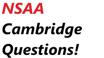 My Solutions to: The Cambridge Entrance Exam, NSAA Physics Questions, Sample Paper 2020