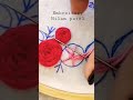 Pink woven rose embroidery short tutorial.. #shorts