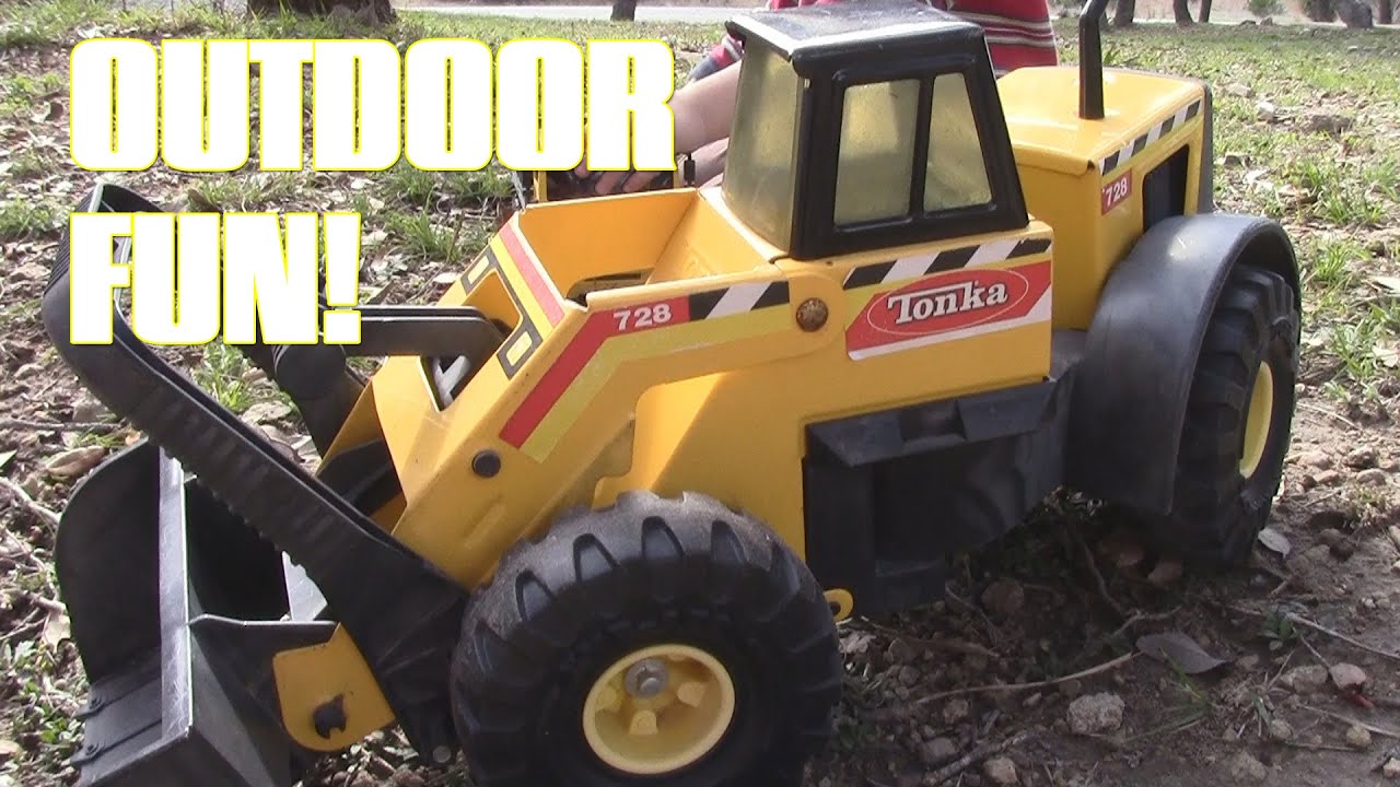 Tonka BULLDOZER and DUMP TRUCK Outdoor PLAYTIME! YouTube