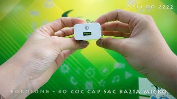 BOROFONE - Bộ Cóc Cáp Sạc Nhanh BA21A - Cổng Micro (EU)