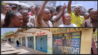 MGOMO: WAFANYABIASHARA TANDIKA WAFUNGA MADUKA, WAOMBA SERIKALI IINGILIE KATI 'HATUSIKILIZWI'