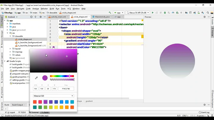 How to Create Circle Shape in Android Studio