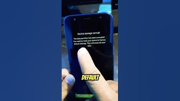Device storage corrupt The data partition has been corruptedYou need to reset your device to factory