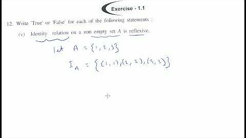 Identity relation on a non empty set A is reflexive.