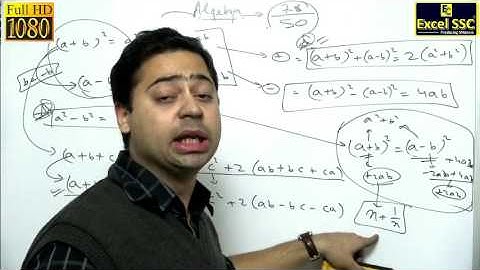 IMPORTANT: Algebra BASIC FORMULAS - SSC CGL  Maths (Excel SSC Coaching Classes)
