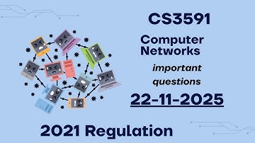 Computer networks(CS3591) important question R-2021 22/11/2025
