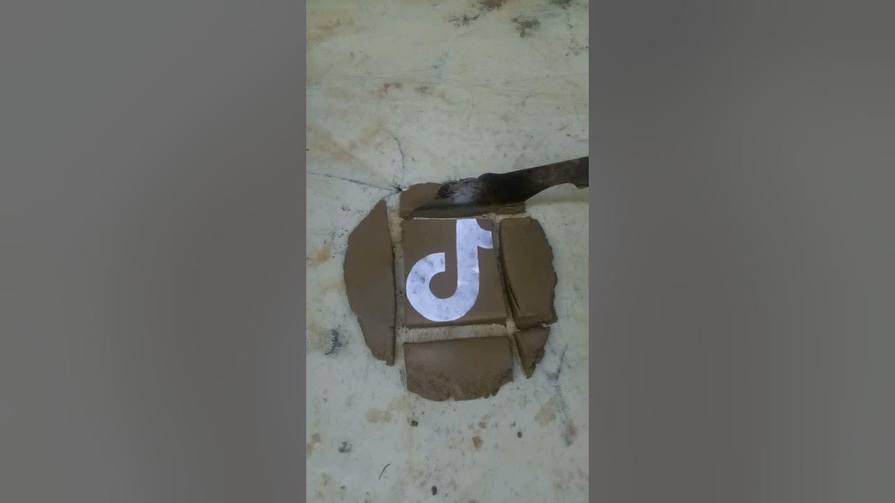 DIY clay tik tok logo cutting tiktok tiktokvideo tiktokvideos 