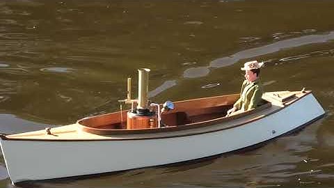 Beautifully made scratch built RC torpedo stern New England steam launch first water run