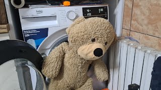 Washing teddy bear in Beko washing machine - Daily 40°