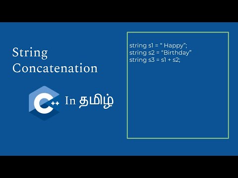 String Concatenation in C++ | C++ in Tamil | Logic First Tamil - YouTube