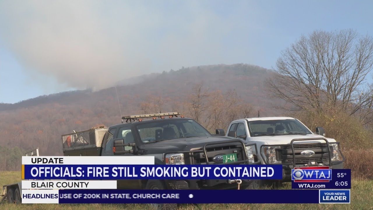UPDATE: Nearly 300 acres burnt by brush fire in Blair County - YouTube