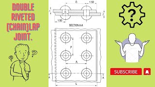 Double Riveted Lap Joint ll Machine Drawing ll Engineering Drawing #drawing #engineering