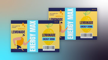 Design Lemon Energy Drink Label
