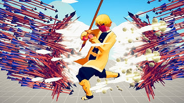 AGATSUMA ZENITSU ( DEMON SLAYER ) VS EVERY GOD | TABS - Totally Accurate Battle Simulator
