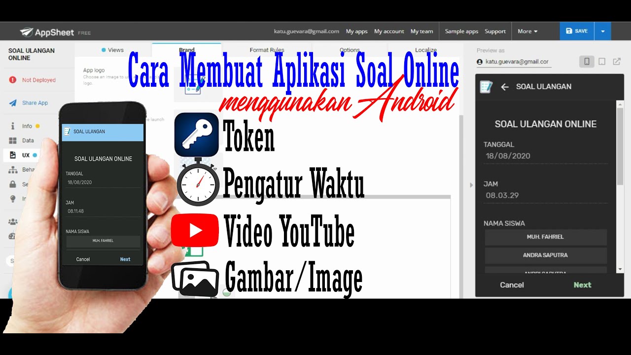 Cara Membuat Aplikasi Soal Online Berbasis Android Tanpa Coding Youtube