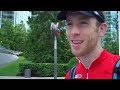 Matt Ellis interviews before the GE Canary Wharf Triathlon