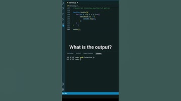 let vs var in JavaScript | Interview question #shorts #javascript #coding #interview #settimeout