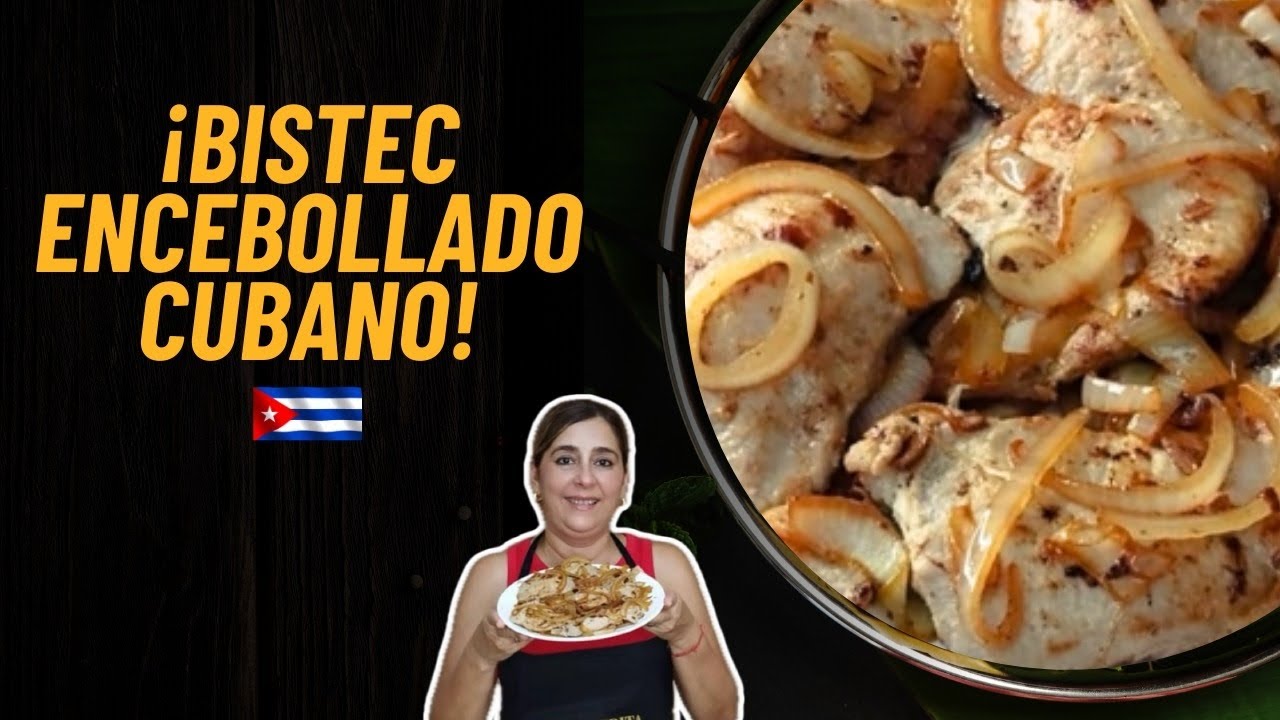 **Receta Cubana: Bistec de Cerdo Encebollado Paso a Paso** #cocinacubana #cocina #recetas 