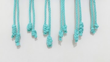 6 Macrame Knots to Finish Your Hanging Cords | Macrame End Knots