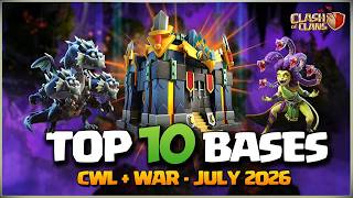TOP 10 TH17 CWL BASE! New Th17 WAR Bases + Legend Bases🔥Th17 Anti Thrower & Anti Root Rider Bases